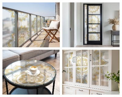 Virágos mandala Üvegfólia ablakra