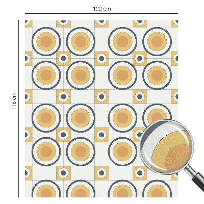 Retro körök Öntapadós üvegfólia vitrázs mintával