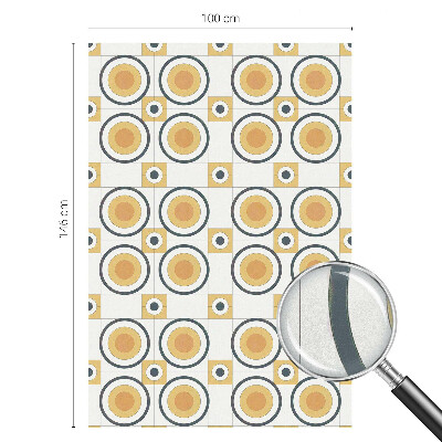 Retro körök Öntapadós üvegfólia vitrázs mintával