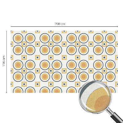 Retro körök Öntapadós üvegfólia vitrázs mintával