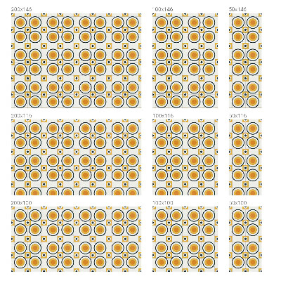 Retro körök Öntapadós üvegfólia vitrázs mintával