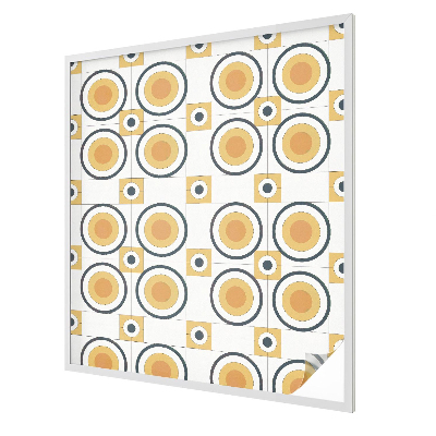 Retro körök Öntapadós üvegfólia vitrázs mintával