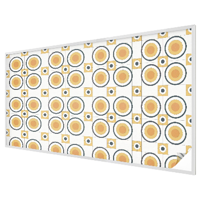 Retro körök Öntapadós üvegfólia vitrázs mintával