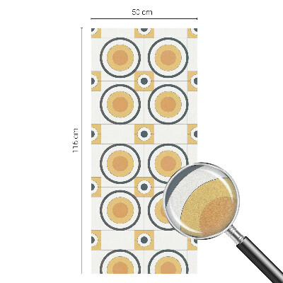 Retro körök Öntapadós üvegfólia vitrázs mintával