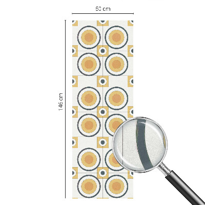 Retro körök Öntapadós üvegfólia vitrázs mintával