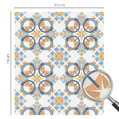 Geometrikus minta Öntapadós ablakfólia ólomüveg mintával