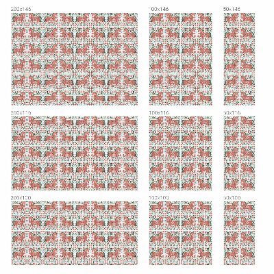 Színes lovak Öntapadós üvegfólia vitrázs mintával