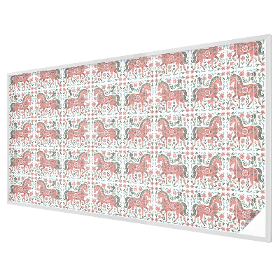 Színes lovak Öntapadós üvegfólia vitrázs mintával