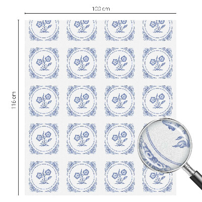 Finom virágok Öntapadós ablakfólia ólomüveg mintával