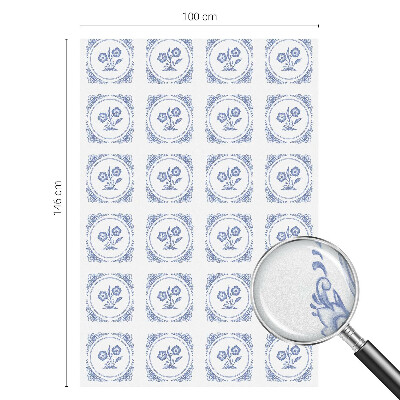 Finom virágok Öntapadós ablakfólia ólomüveg mintával