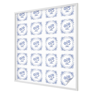 Finom virágok Öntapadós ablakfólia ólomüveg mintával