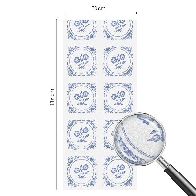 Finom virágok Öntapadós ablakfólia ólomüveg mintával