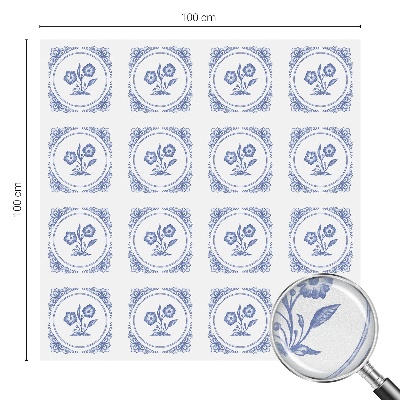 Finom virágok Öntapadós ablakfólia ólomüveg mintával