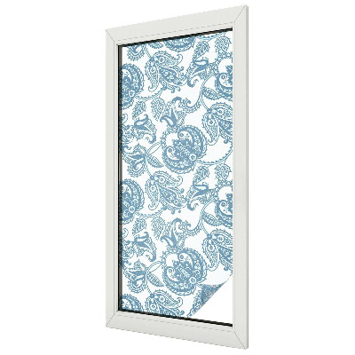 Kék díszek Ablaküveg fólia belátásgátló