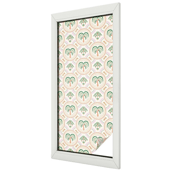 Egzotikus pálmafák Ablaküveg fólia belátásgátló