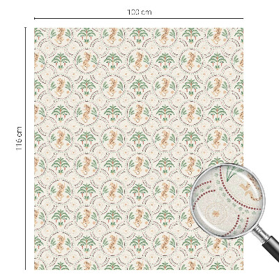 Pálmaleopárd Öntapadós üvegfólia vitrázs mintával