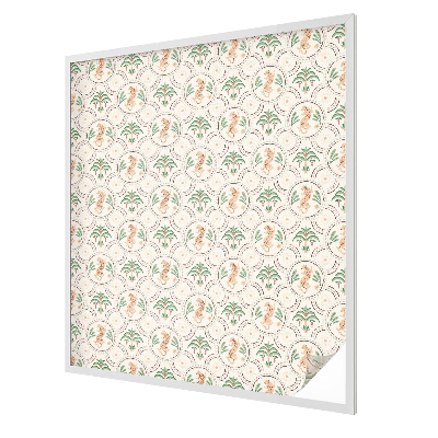 Pálmaleopárd Öntapadós üvegfólia vitrázs mintával