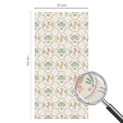 Pálmaleopárd Öntapadós üvegfólia vitrázs mintával