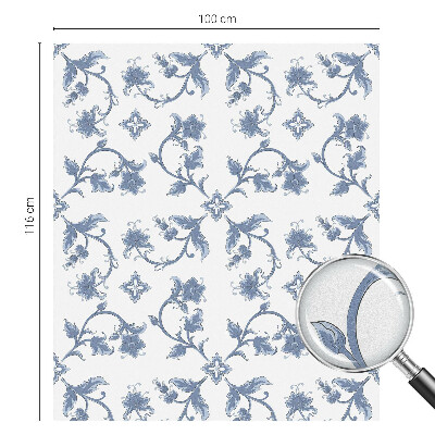 Virágdísz Öntapadós üvegfólia vitrázs mintával