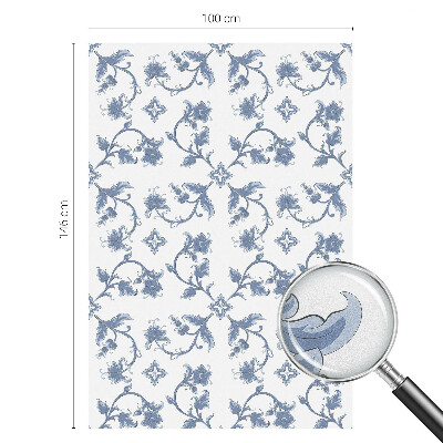 Virágdísz Öntapadós üvegfólia vitrázs mintával