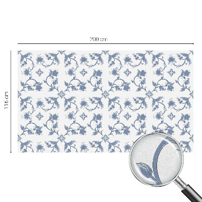 Virágdísz Öntapadós üvegfólia vitrázs mintával