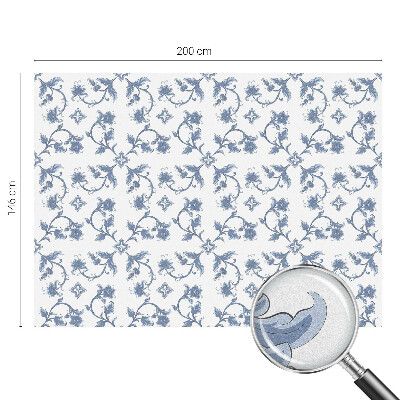 Virágdísz Öntapadós üvegfólia vitrázs mintával