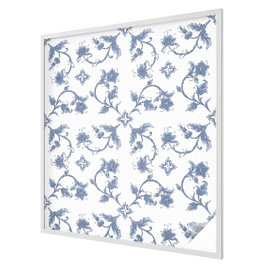 Virágdísz Öntapadós üvegfólia vitrázs mintával