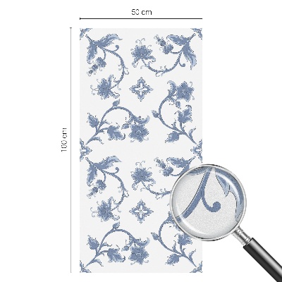 Virágdísz Öntapadós üvegfólia vitrázs mintával