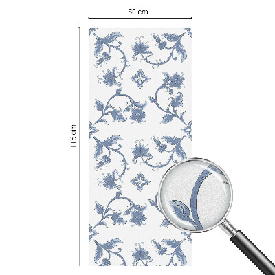 Virágdísz Öntapadós üvegfólia vitrázs mintával