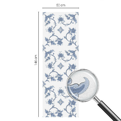 Virágdísz Öntapadós üvegfólia vitrázs mintával