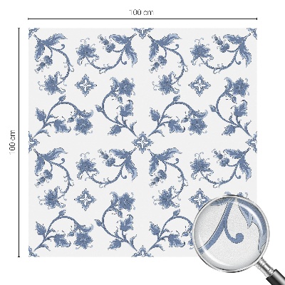 Virágdísz Öntapadós üvegfólia vitrázs mintával