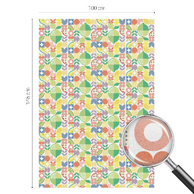 Színes gyümölcsök Ablaküveg fólia belátásgátló