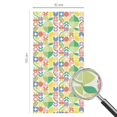 Színes gyümölcsök Ablaküveg fólia belátásgátló