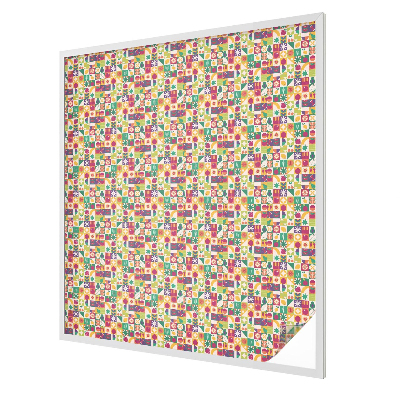 Színes absztrakció Üvegfólia ablakra