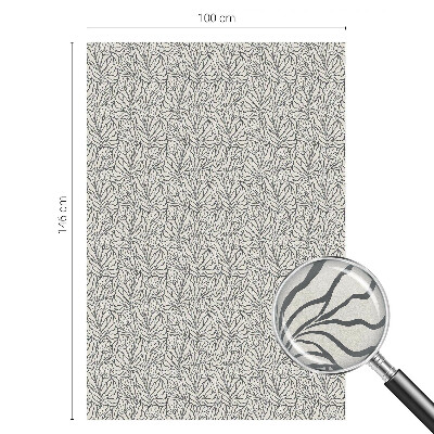 Levelek, virágok Öntapadós ablakfólia ólomüveg mintával