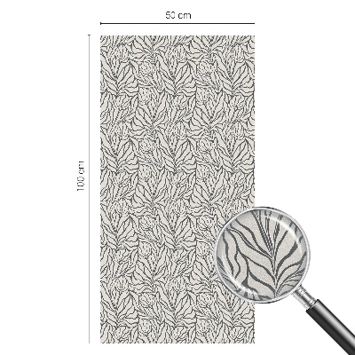 Levelek, virágok Öntapadós ablakfólia ólomüveg mintával