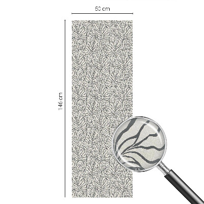 Levelek, virágok Öntapadós ablakfólia ólomüveg mintával