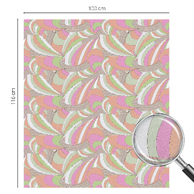 Színes cikk-cakk Öntapadós üvegfólia vitrázs mintával