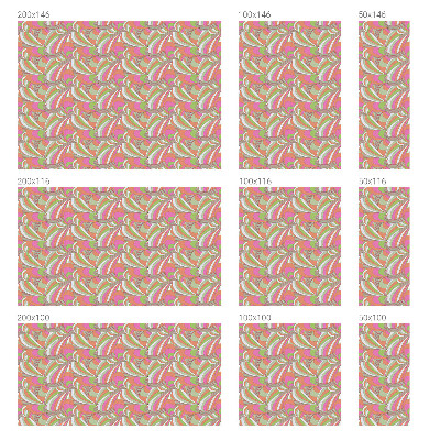 Színes cikk-cakk Öntapadós üvegfólia vitrázs mintával