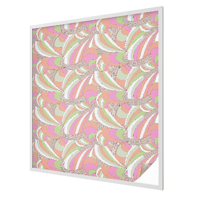 Színes cikk-cakk Öntapadós üvegfólia vitrázs mintával