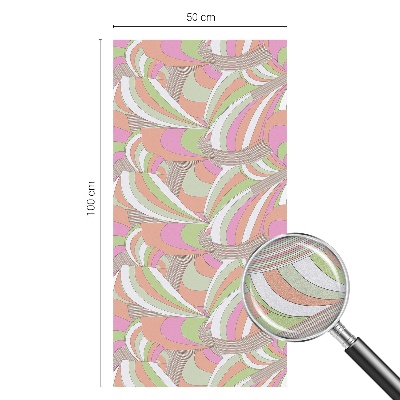 Színes cikk-cakk Öntapadós üvegfólia vitrázs mintával