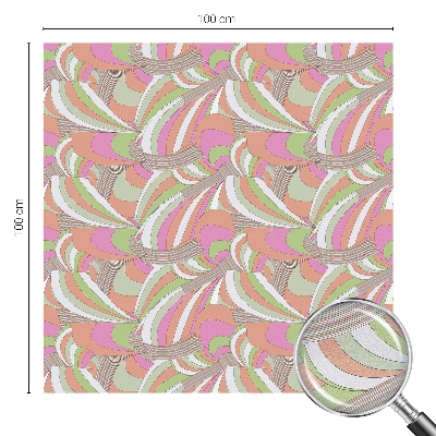 Színes cikk-cakk Öntapadós üvegfólia vitrázs mintával