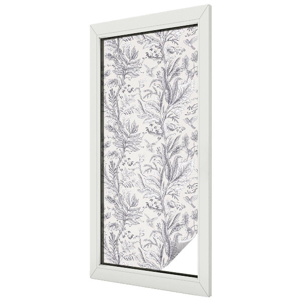 Levelek és pillangók Ablaküveg fólia belátásgátló