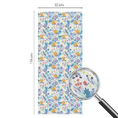 Növényi motívum Ablaküveg fólia belátásgátló