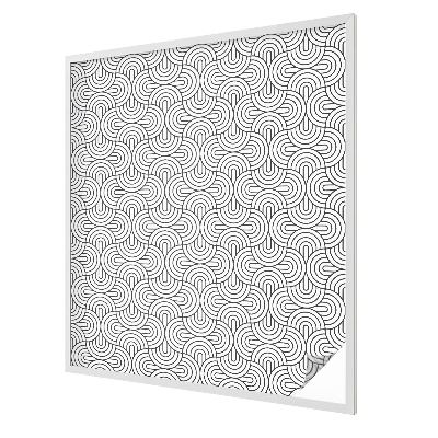 Geometriai félkörök Öntapadós üvegfólia vitrázs mintával