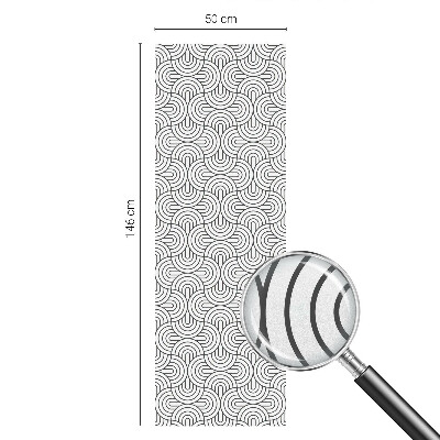 Geometriai félkörök Öntapadós üvegfólia vitrázs mintával