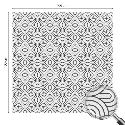 Geometriai félkörök Öntapadós üvegfólia vitrázs mintával