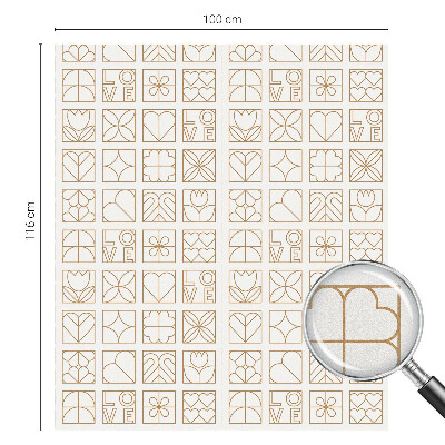 Geometrikus szerelem Öntapadós ablakfólia ólomüveg mintával