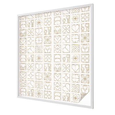 Geometrikus szerelem Öntapadós ablakfólia ólomüveg mintával