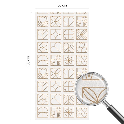 Geometrikus szerelem Öntapadós ablakfólia ólomüveg mintával